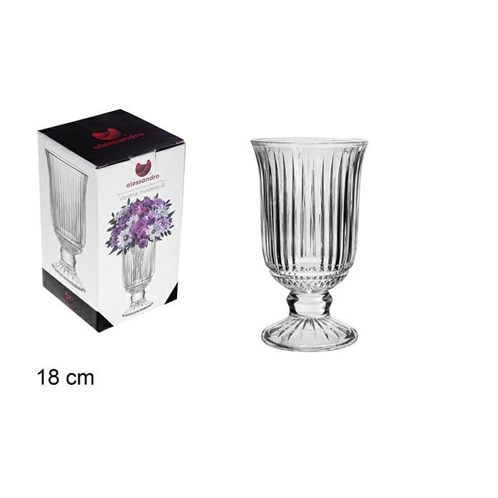 VASO IN VETRO VERONA MODELLO B 18 CM